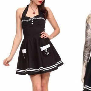 NWOT Hell Bunny Sailor Dress SM Pinup Rockabilly